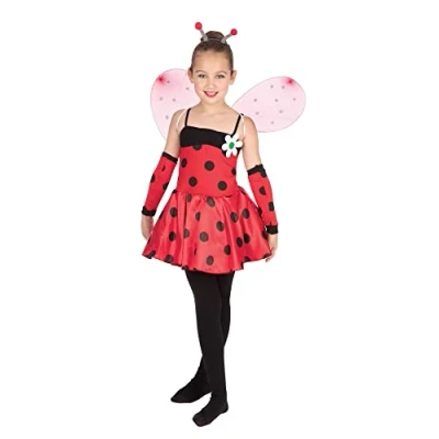 Image of Bristol Novelty CC671 Ladybug Costume set For Kids Red, girls, Age 4 6 years old