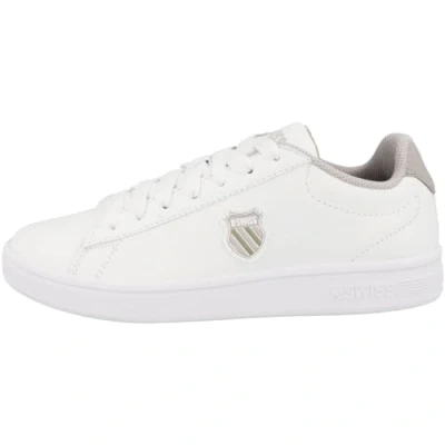 Image of K Swiss Women&#039;s Court Shield Sneaker, White, 4 UK