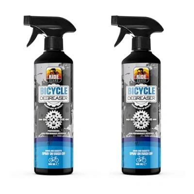 Image of Ride Guard Bike Degreaser Chain, Gears and Cassette Drivetrain Cleaner for MTB &amp; Road Bicycles (2 x 500ml)