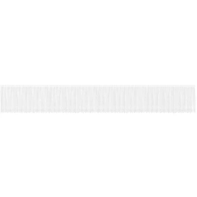 Image of Lace Curtain with Curtains Floral White 1200 x 80 cm Polyester Vidaxl
