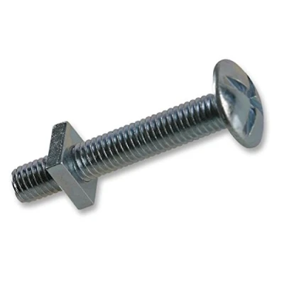 Image of Duratool RBN850 BZP Steel Roofing Bolt &amp; Nut Set, M8 x 50mm, Pack of 25