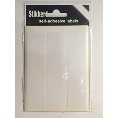 Image of White Self Adhesive Sticky Labels (25mm x 50mm 42 Stickers)