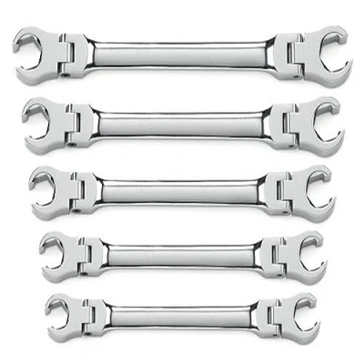 Image of GEARWRENCH 5 Pc. Flex Head Flare Nut Wrench Set, SAE 81910