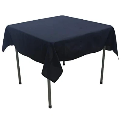 Image of KaitatsuSen Square Polyester Fabric Tablecloth, Black, 150x150 cm