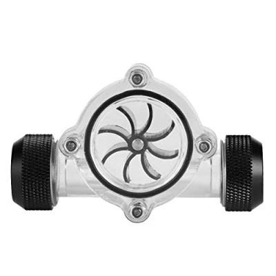 Image of DEWIN Flow Meter Indicator, G1/4&quot; Water Flows Indicator Female to Cooling for Computer System 8 Impellers(Black)