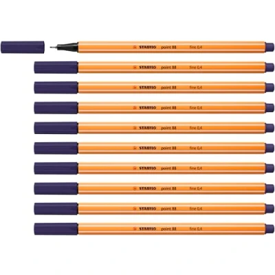 Image of Fineliner STABILO point 88 Pack of 10 Night Blue
