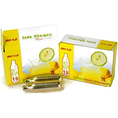 Image of CO2 Soda Capsules, Cartridges for Makers, Siphons and Water Carbonators, 360 x 8 g