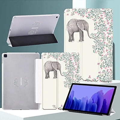 Image of Printed PU Leather Stand Smart Cover Case Fit Samsung Galaxy Tab A 10.1 2019 T510 T515 Tablet (Tab T515, 4.elephant)