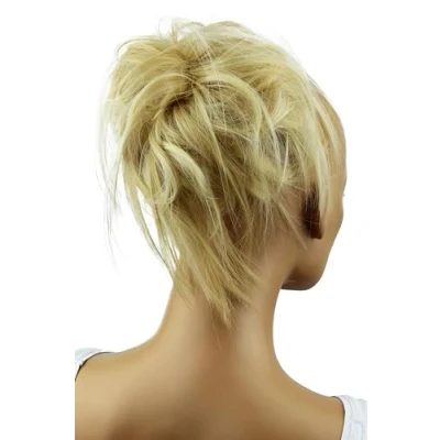 Image of CAISHA XXL Jumbo Hairpiece Scrunchy Updo Bridal Hairstyle Messy Hair Tie Light Blonde G26F