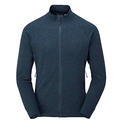 Image of Rab Men&#039;s Nexus Lightweight Fleece Jacket for Hiking, Trekking, &amp; Climbing Deep Ink Small