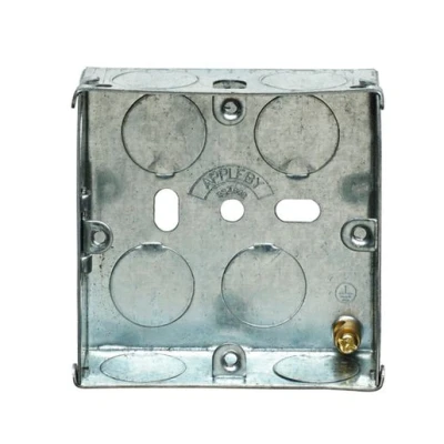 Image of Appleby 1 Gang Flush Metal Back Box 25mm Sb655