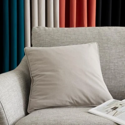 Image of Catherine Lansfield Wilson Velvet 45x45cm Cushion Grey