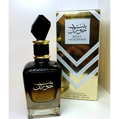 Image of Perfume BINT HOORAN 100 ml Eau de Parfum Women Arabic Oud Oriental Attar Musk Halal NOTES: Lemon, Sage, Bergamot, Nutmeg, Saffron, Lotus, Musk, Amber and Tobacco