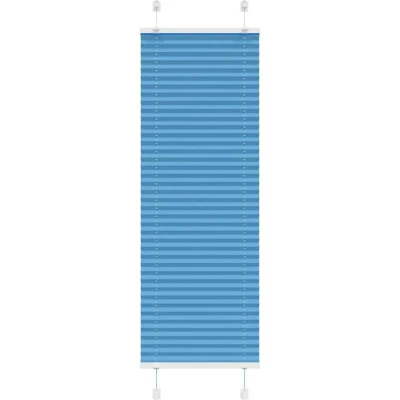 Image of vidaXL Pleated Blind Blue 50x150 cm Fabric Width 49.4 Polyester