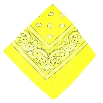 Image of paisley Print Men&#039;s Cotton Funky Headband Scarf Headwear Bandana UK Yellow