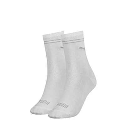 Image of Puma Women&#039;s CLSSC Sock, White, 35/38 (Pack of 2)