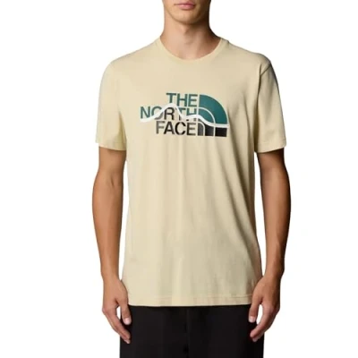 Image of The North Face Mountain LINE TEE Print Tshirt, Men&#039;s, Size: XXL, Gravel