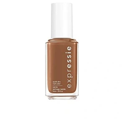 Image of essie Expressie Nail Polish Quick Dry Formula, No Base Coat and Top Needed, Vegan, Angled Brush, Caramel Brown Varnish 70 Cold Brew Crew