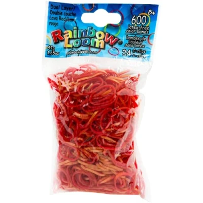 Image of Rainbow Loom Dual Layer Bands, Lava Red
