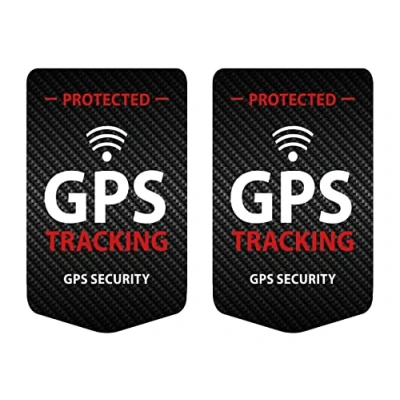 Image of Ritter Mediendesign GPS Tracking 2 Pieces Sticker for Bicycle Bike Black Carbon Weatherproof UV Resistant, 3,3 cm x 4,9