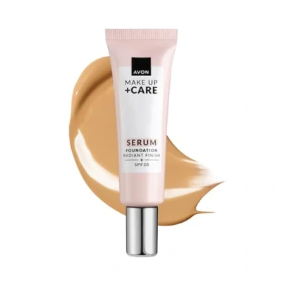 Image of Avon Serum Foundation 30ml, SPF 30, Infused Formula for Light Medium Coverage, Locks in Moisture, Cruelty Free, Creamy Natural