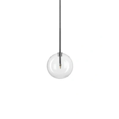 Image of EQUINOXE 15cm Globe Pendant Ceiling Light Chrome