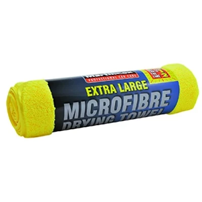 Image of Smart Tech Car Care Yellow Microfibre Drying Towel Non Scratch Edging 60x80cm