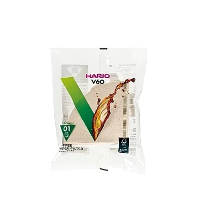 Image of Hario VCF 01 100M 1 Piece Box of Paper Filter for Dripper Misarashi