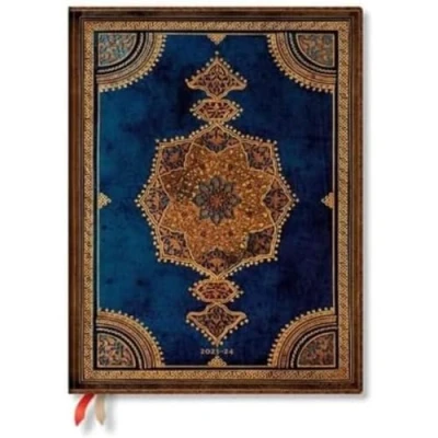 Image of Paperblanks 18 Month Diaries 2023 2024 Safavid Indigo Vertical Ultra (180 x 230 mm)