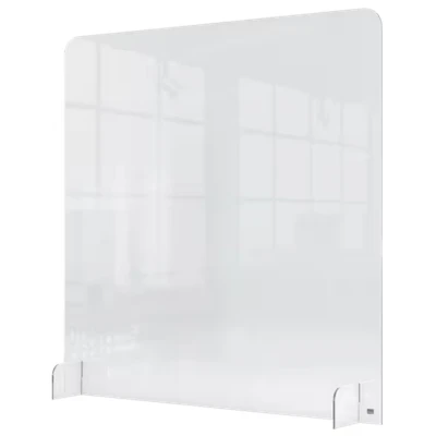 Image of Nobo Plexiglass Acrylic 1 m Counter Divider, Partition Barrier, 700 x 850 mm, Clear, 1915489