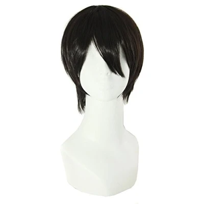 Image of MapofBeauty Men&#039;s Short Straight Cosplay Costume Wig (Black)