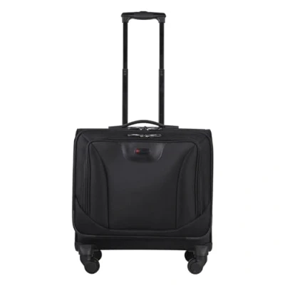 Image of Unisex Black 4 Wheels Roller Bag Travel Wheeled Handbag Luggage Weekend Laptop Trolley 6114