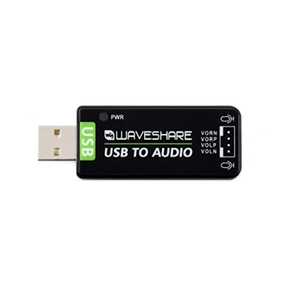 Image of Coolwell Waveshare USB Sound Card Audio Module for Raspberry Pi/Jetson Nano,Driver Free, External Converter,Recording And Playback Support