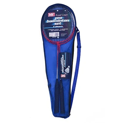 Image of KandyToys M.Y Family 2 Player Pro Badminton Garden Games Set including Rackets &amp; Shuttlecock