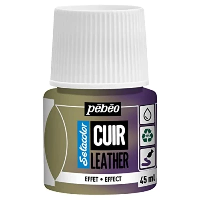 Image of PEBEO Setacolor Leather Acrylic Paint for and Leatherette Customization Bag, Shoe, Sneaker Scratch resistance, folds, rubbing Duochrome Effect Yellow/Violet 45 ml