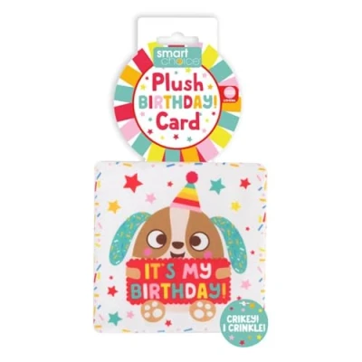 Image of YöL Birthday Card Soft Plush Pet Toy Dog Puppy Gift Crinkle Effect Stimulating