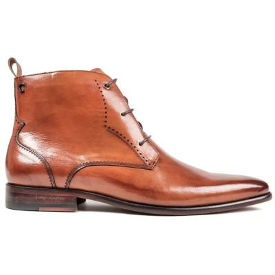 Image of Simon Carter Mens Collie Chukka Boots Tan Leather Size UK 7