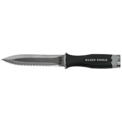 Image of Serrated Stainless Steel Bladed Duct Knife for Flexible and Board in Sheath Klein Tools DK06