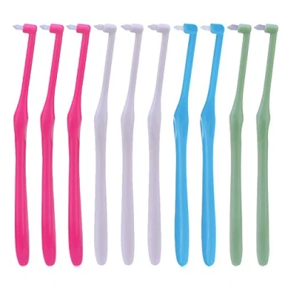 Image of 10PCS tuft Toothbrush Interspace Toothbrushes Soft Interdental Single Tufted Brush End Tapered Gum Brushes Orthodontic Gap for Braces Dental Cleaning
