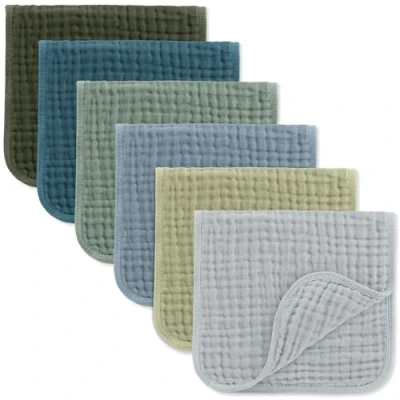 Image of Comfy Cubs Muslin Cloths for Baby, Baby Essentials, Burp Cloths, Squares, 100% Cotton, Hand Washcloths 6 Layers Extra Absorbent and Soft (Multi Boy, Pack, 50 X 25 CM)