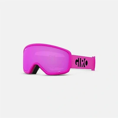 Image of Giro Stomp Youth Snow Goggles Pink Black Blocks Amber Lens One Size