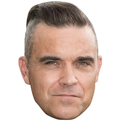 Image of FoxyPrinting Robbie Williams Tv Movie Star Celebrity Cardboard Party Face Mask Fancy Dress
