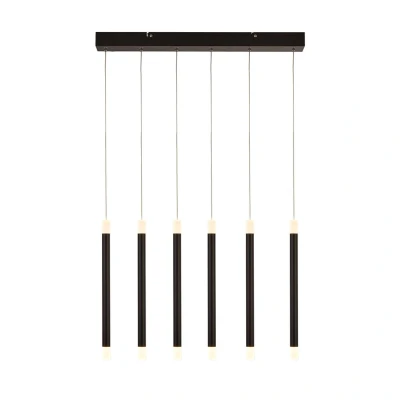 Image of Wands 6 Light LED Bar Pendant Black 2700K