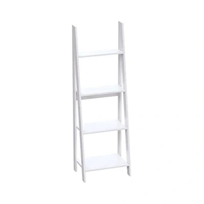Image of Vida Designs Bristol 4 Tier Step Ladder Bookcase, 46 x 33 141 cm, White