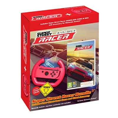 Image of Super Street Racer Bundle + Wheel Accessory Nintendo Switch Game [Code in a Box] (Nintendo Switch)