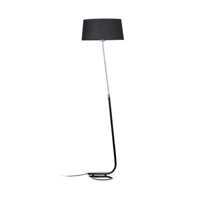 Image of Hotel 1 Light Floor Lamp Chrome, Black, E27