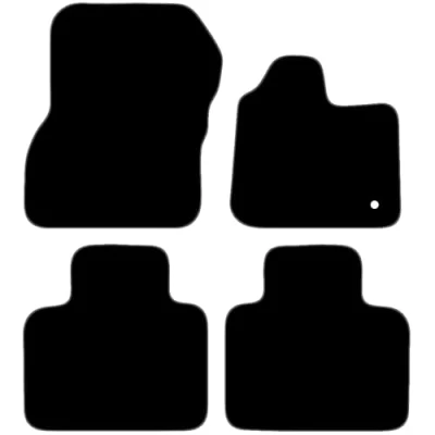 Image of Carsio Carpet Car Mats For Renault Zoe 2012&gt; Onwards Tailored Fit Floor Mat Set Complete Accessory Black Custom Fitted All Weather, Anti Slip Backing &amp; Grey Trim