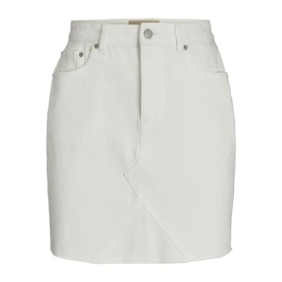 Image of JJXX Women&#039;s Jxhazel Short Skirt Hw Rh AKM Denim Ln, Ecru/Detail:AKM12, S