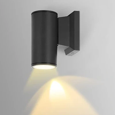 Image of Aigostar Outdoor Wall Lights Mains Powered, IP65 Outside Exterior Sconce, Aluminum Indoor Max 35W GU10 Light for Front Door, Garage, Porch, Garden, Balcony, Patio