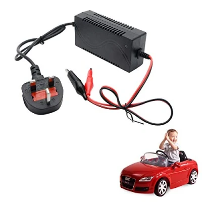 Image of SUNWAN DC 12V 1000mA Battery Charger Adapter For Sealed Lead Acid Batteries Kids Electric Ride on Toy Car Bike (UK Plug)